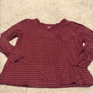 Lane Bryant Striped Long Sleeve